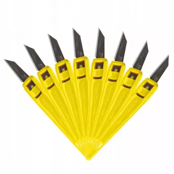 Taglierino STANLEY 1-10-601 Metallic rosso/giallo, lama segmentabile, impugnatura 18 cm, confezione da 50