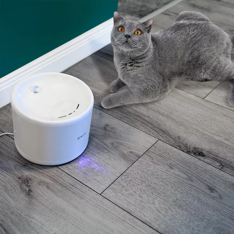 Abbeveratoio per animali Tellur TLL331471 2L bianco – ciotola automatica da 2 litri per gatti e cani di piccola taglia