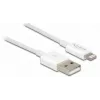 Cavo USB dati e ricarica DeLOCK 83000 per iPhone iPad iPod bianco 1 m