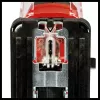 Einhell TC-JS 18/70 Li seghetto alternativo a batteria 4321280, Power X-Change, 18 V, 2700 corse/min, profondità di taglio 70 mm, con batteria da 2,5 Ah e caricabatterie, rosso/nero