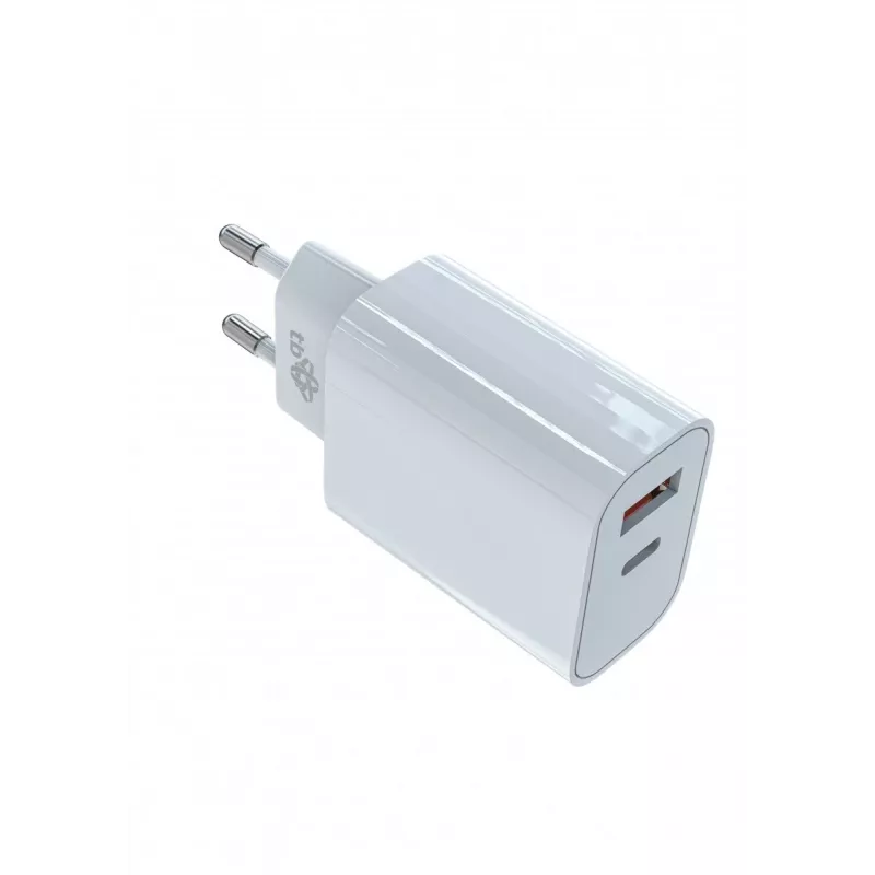 Caricabatterie universale 2x3A USB C + USB A Power Delivery bianco