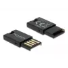 Lettore di schede DeLOCK USB 2.0 nero Micro SD MicroSDHC MicroSDXC 480 Mbit/s