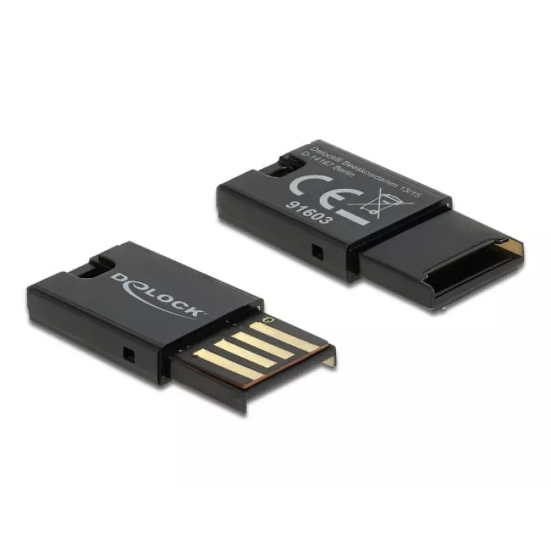 Lettore di schede DeLOCK USB 2.0 nero Micro SD MicroSDHC MicroSDXC 480 Mbit/s
