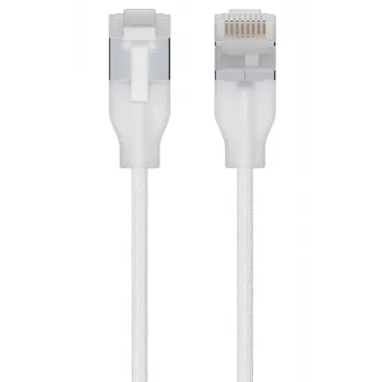 Cavo patch di rete UBIQUITI UACC-CABLE-PATCH-EL-C6A-1M-W — Cat6a, 1 m, RJ-45, bianco traslucido