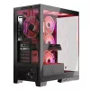 Case per PC MODECOM Volcano SPACE APEX ARGB Midi Tower, vetro temperato, USB-C, supporta ATX/microATX/Mini-ITX, GPU fino a 430 mm, dissipatore CPU fino a 180 mm
