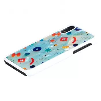 Custodia per smartphone iKins per iPhone XR — custodia protettiva Poppin Rock bianco