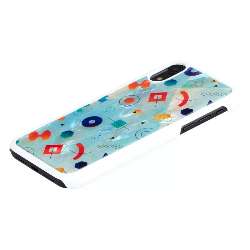 Custodia per smartphone iKins per iPhone XR — custodia protettiva Poppin Rock bianco