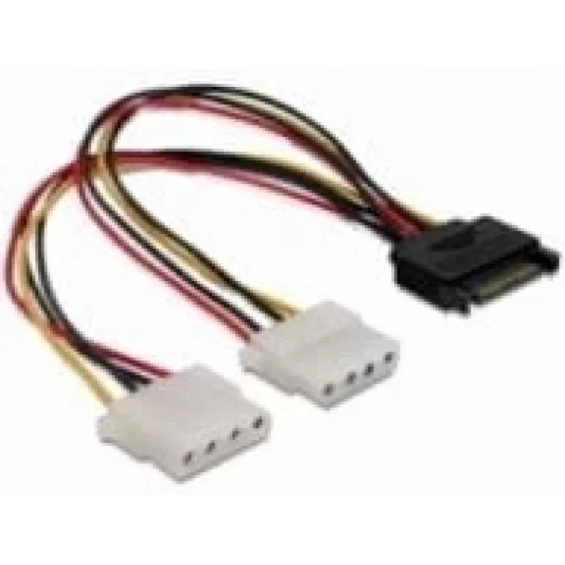 SATA 15 pin su 2x connettore femmina 4 pin Molex 20 cm DeLOCK 65159