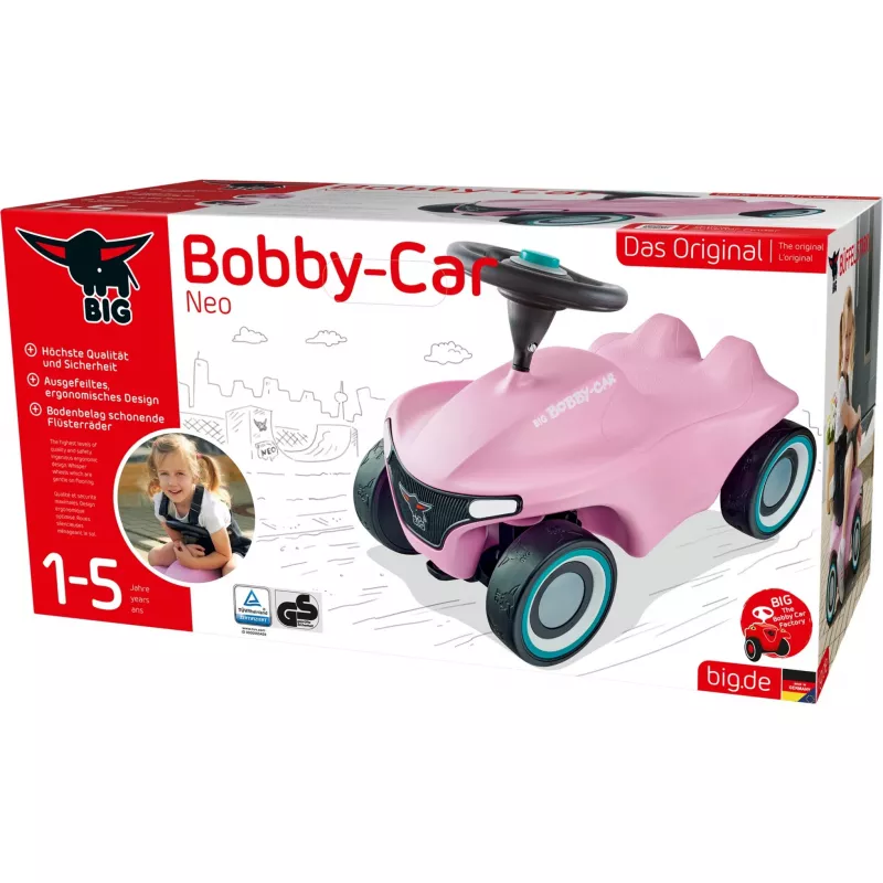 Macchinina Simba‑Dickie BIG Bobby‑Car‑Neo rosé, con spinta e veicolo per bambini (rosa)