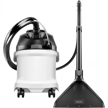 Aspirapolvere a scopa Kärcher SE 5 — secco e umido, 1000 W turbina, serbatoi 4 L acqua sporca/4 L acqua pulita, cavo 6 m