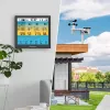 Bresser 7003220 Weather Center 7-in-1 Solar 6-Day 4cast Pro SF stazione meteo digitale, LCD, nera