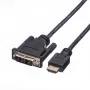 ROLINE Cavo adattatore HDMI a DVI-D (Single Link) - 1,5m - nero (11.04.5516)
