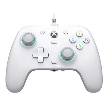 Gamepad USB con filo GameSir G7 SE bianco per Xbox One, Xbox Series X/S cavo USB‑C 3 m D-pad microfono disattivabile tasto modalità