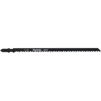 Makita L-10 - lama per seghetto alternativo - per legno, plastica, compensato, legno impiallacciato, cloruro di polivinile (PVC) - 5 pezzi - gambo a T - lunghezza: 180 mm - per M