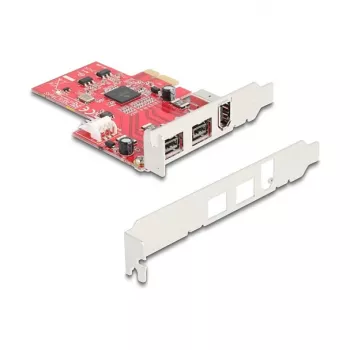 DeLOCK 90738 Adattatore PCIe Firewire interno IEEE 1394 rosso