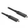 Cavo USB-C ottico attivo video 8K + dati + PD (nero, 15 metri, PD 60 Watt)