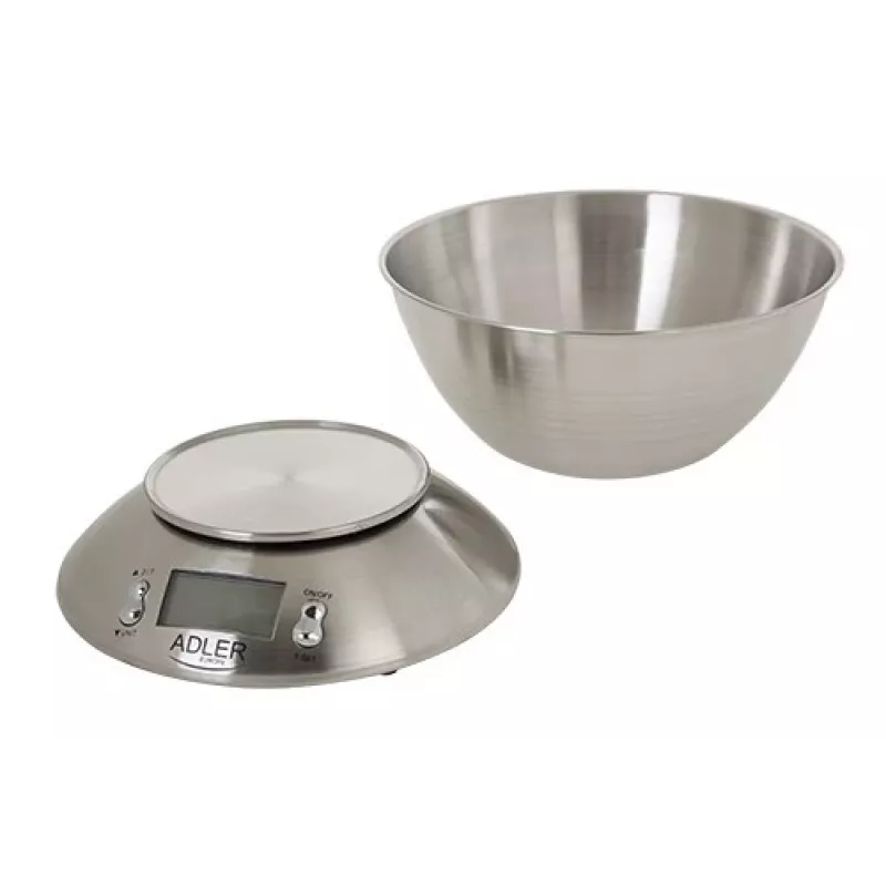 Adler AD 3134 Bilancia da cucina elettronica acciaio inox rotonda