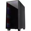 Case INTER-TECH X-608 INFINITY MICRO, microATX, RGB, pannello frontale e laterale in vetro temperato, senza alimentatore