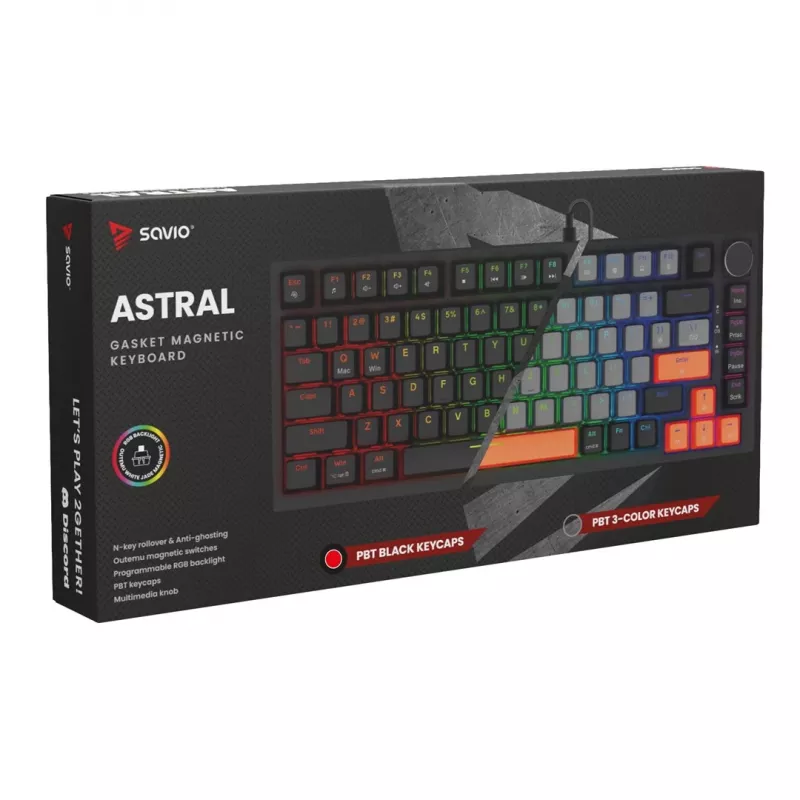 Tastiera gaming Savio ASTRAL BLACK JADE USB QWERTY US International