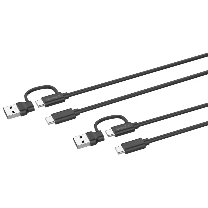 Cavo USB 3.2 Gen 1 (3.1 Gen 1) Speedlink SL-460101-BK, 3 m, USB A/USB C a USB C, nero