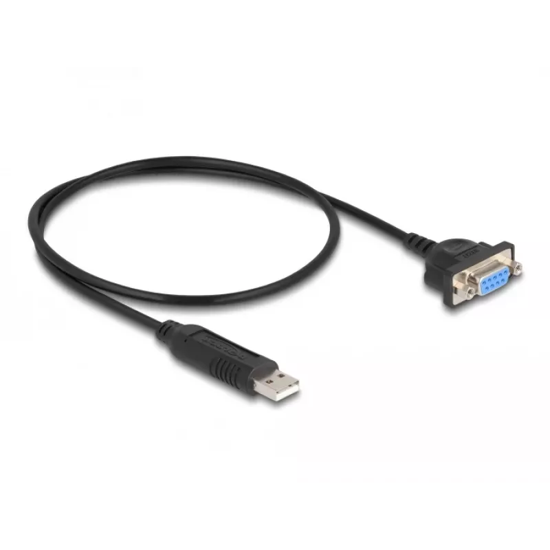 DeLOCK adattatore USB 2.0 su seriale RS-232 50 cm FTDI nero