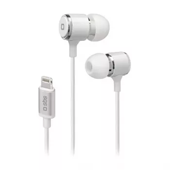 SBS TEINEARLIGHTW - cuffie - in-ear - chiamate e musica - bianco - pulsante - pulsanti