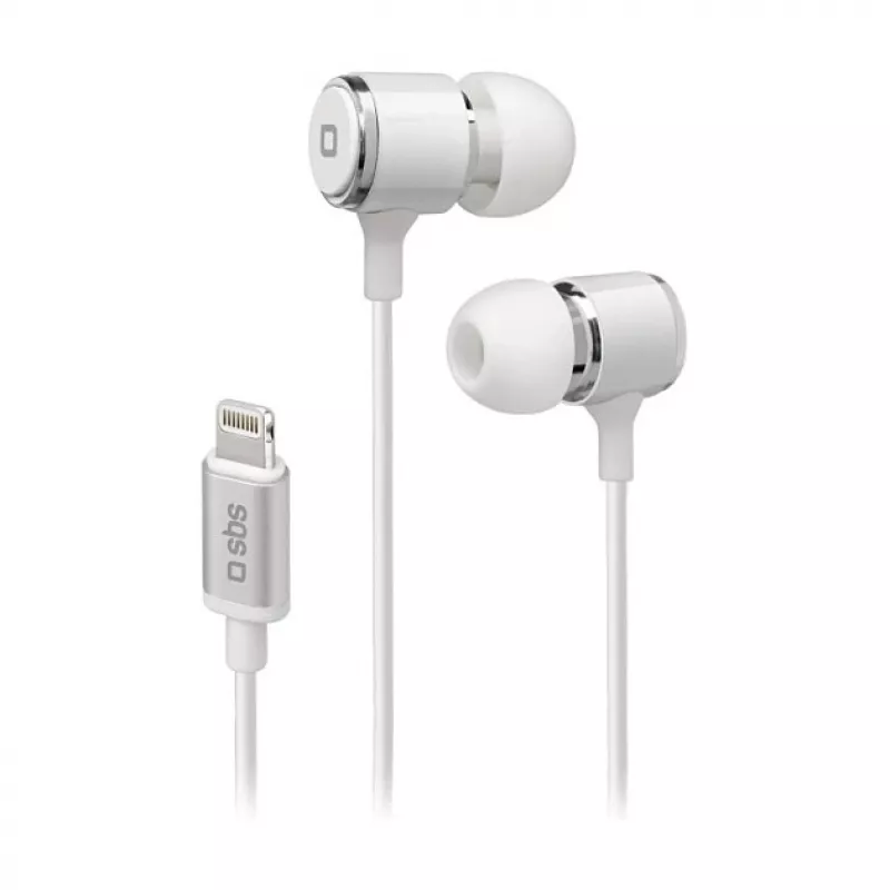 SBS TEINEARLIGHTW - cuffie - in-ear - chiamate e musica - bianco - pulsante - pulsanti