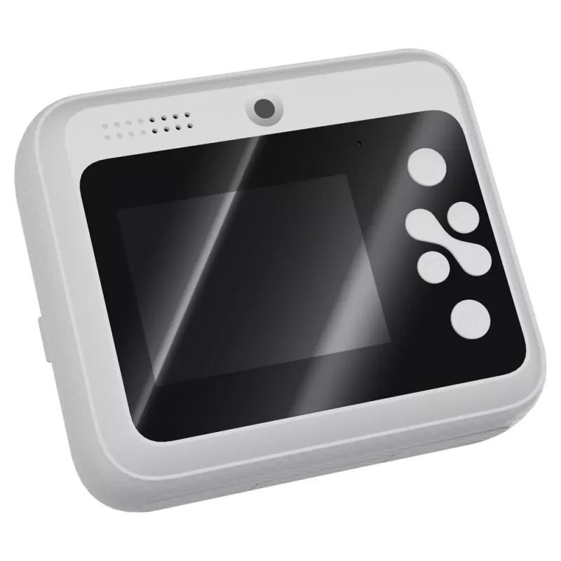Fotocamera istantanea SAVIO AN-01 per bambini, bianca, LCD 6,1 cm (2,4″), MicroSDHC fino a 32 GB, USB-C, batteria 1200 mAh, senza flash integrato