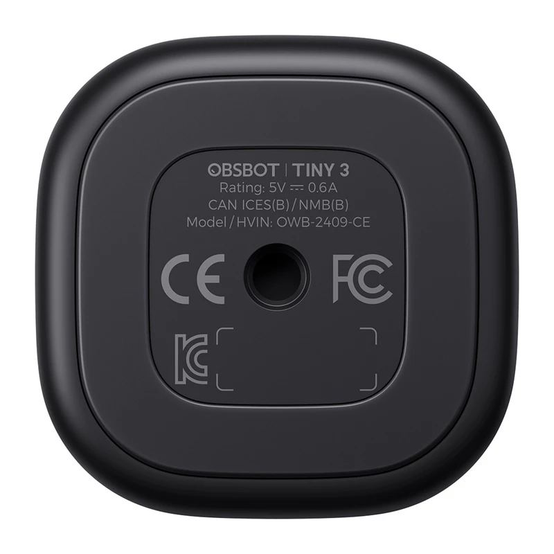 Webcam Obsbot Tiny 3 PTZ 4K di Obsbot — fotocamera PTZ 4K compatta per streaming e conferenze