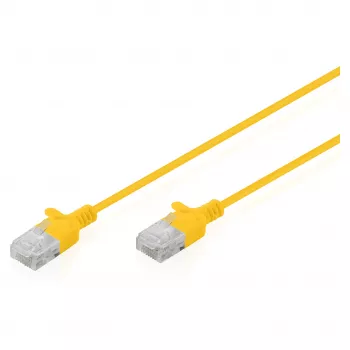 Cavo patch CAT6 U-UTP sottile, DIGITUS DK-1618-050S-Y, 5 m, giallo