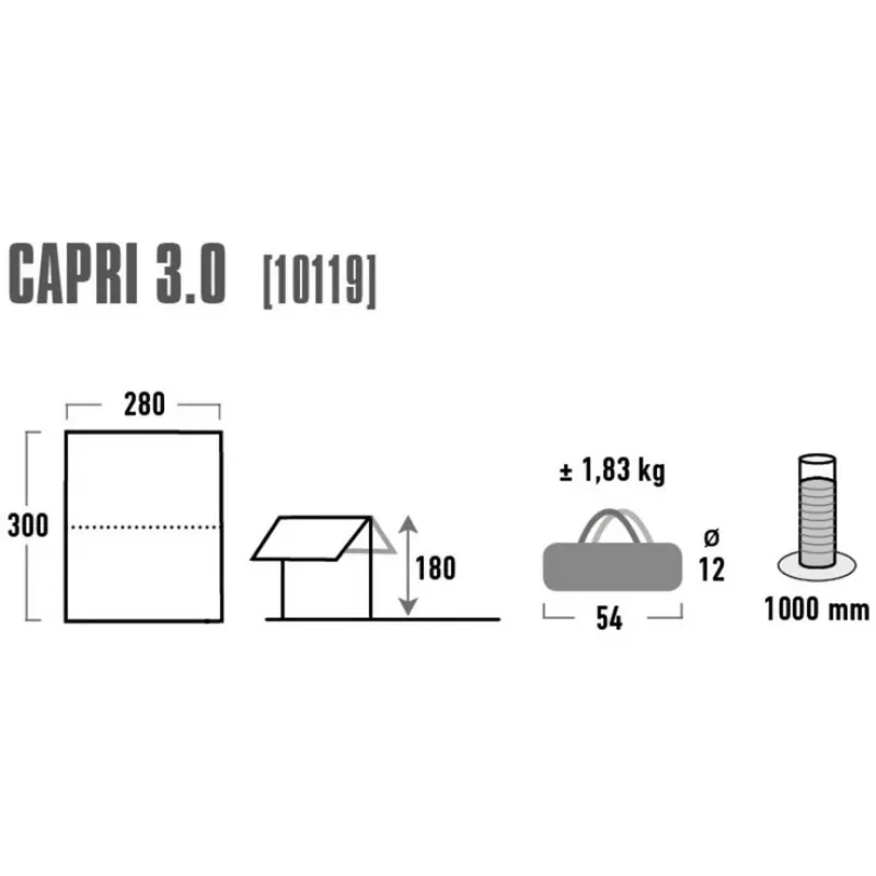 Vela ombreggiante Capri 3.0, UV80 (alluminio/grigio)