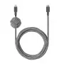 Native Union Night Cable Cavo da USB-C a Lightning, 3 m, Zebra
