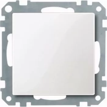 Placca a parete / copertura interruttore Merten 391625, bianco, termoplastico, monoblocco