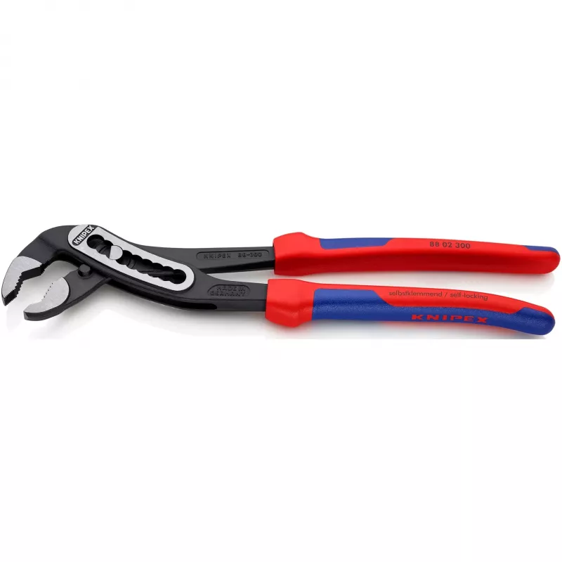 KNIPEX 88 02 300 – pinza combinata con giunto scanalato – 7 cm – 6 cm – acciaio – plastica – blu/rosso