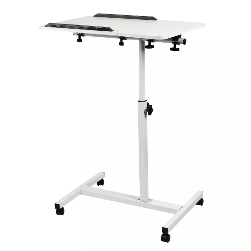 Maclean supporto mobile per scrivania/laptop, bianco, regolazione in altezza 59-89 cm, max 30 kg, MC-121 W