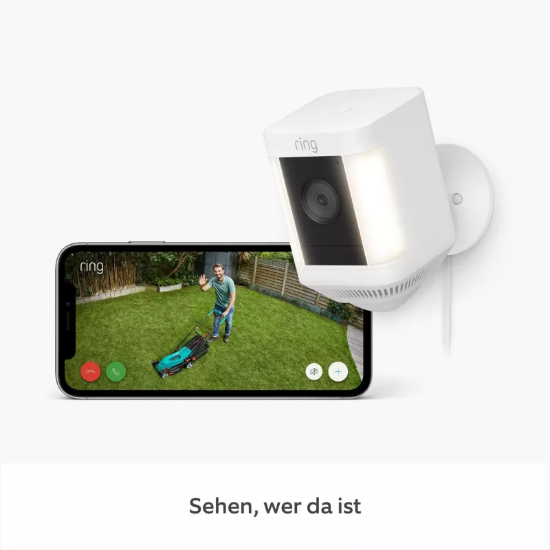 Ring Spotlight Cam Plus Plug-In telecamera di videosorveglianza in rete per esterni