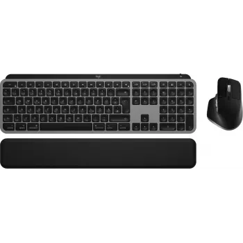 Logitech MX Keys S Combo per Mac, wireless, layout DE set tastiera e mouse, tasti e funzioni ottimizzati per macOS