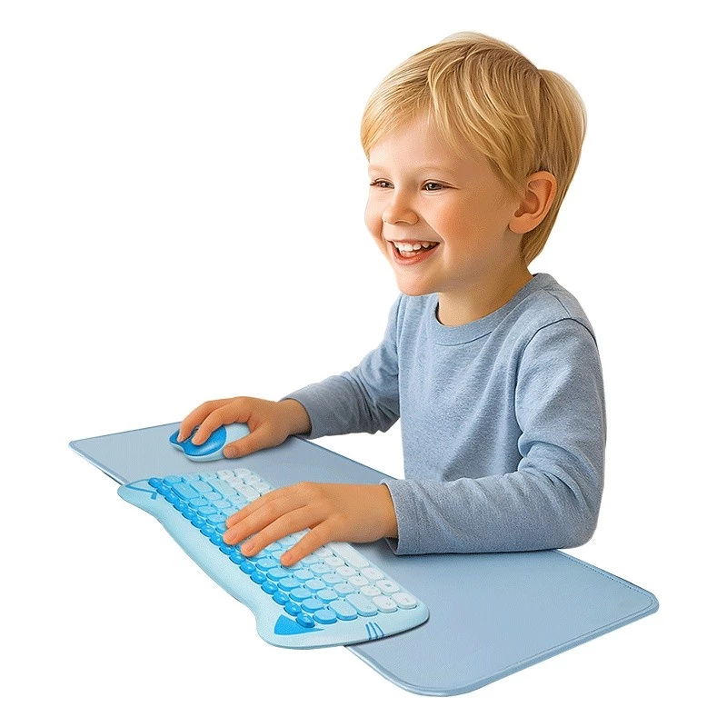Tappetino da scrivania XXL per mouse e tastiera, blu