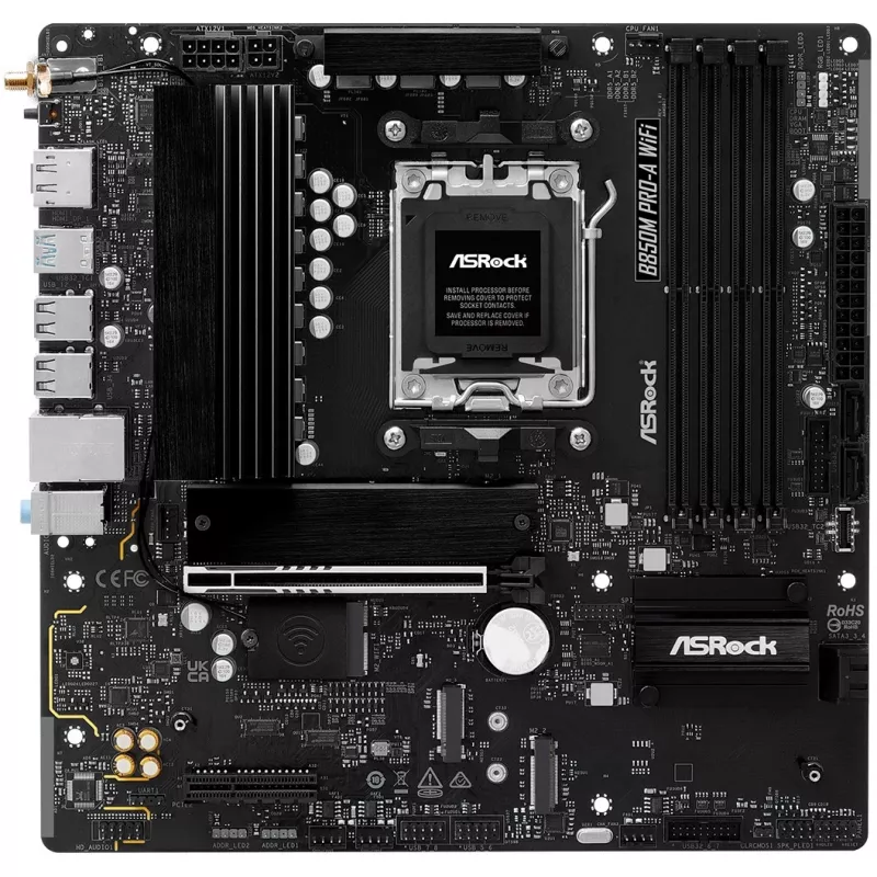 Scheda madre ASRock B850M Pro-A WiFi micro ATX – AMD B850, socket AM5, DDR5, 4x DIMM, 256 GB, Wi-Fi, LAN 2,5 Gb