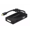 DeLOCK Mini DisplayPort 1.2 a VGA HDMI DVI audio 4K passivo nero
