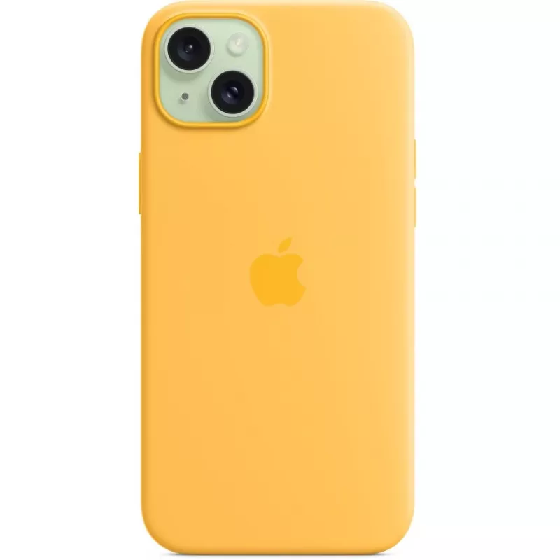 Apple iPhone 15 Plus custodia in silicone con MagSafe, Sunshine, MWNF3ZM/A