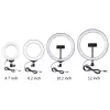 Lampada LED ad anello Puluz con treppiede regolabile PU391