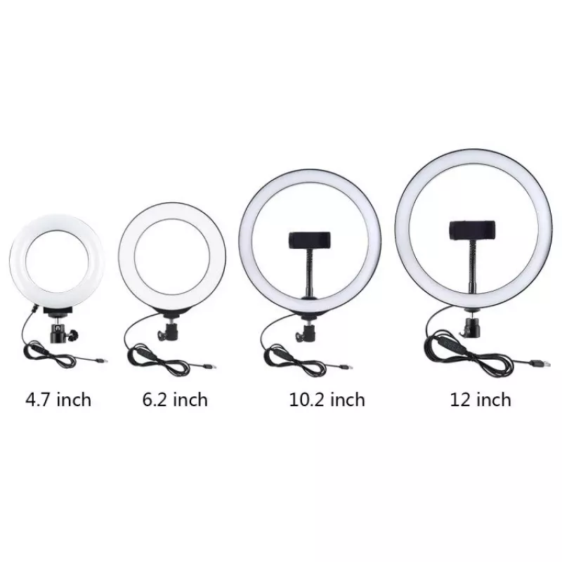 Lampada LED ad anello Puluz con treppiede regolabile PU391