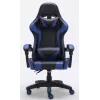 Sedia ufficio Top e Shop REMUS – seduta imbottita e schienale imbottito, nero/blu, con rotelle
