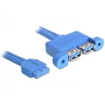 Cavo USB DeLOCK 82941 USB 3.2 Gen 1 0,45 m 2 x USB A blu