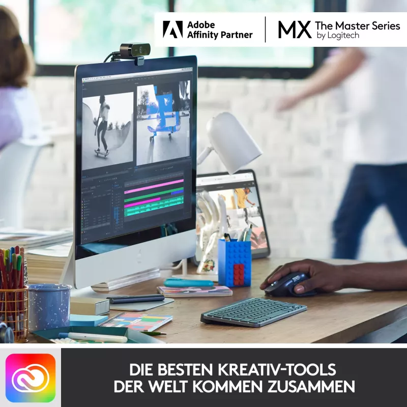 Logitech MX Keys Mini - tastiera - retroilluminata - Bluetooth - QWERTZ - layout svizzero - graphite (920-010485)