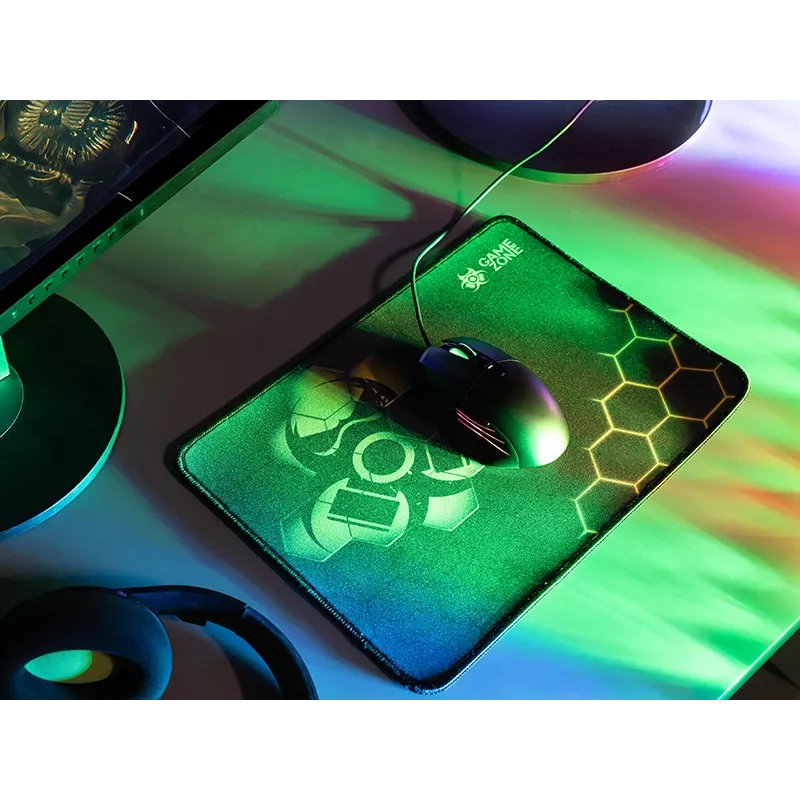 TRACER GameZone Hexy3 tappetino per mouse da gaming, 35 x 28 x 0,4 cm, nero/giallo
