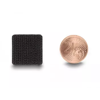 Punti in velcro DeLOCK quadrati autoadesivi 64 pezzi nero