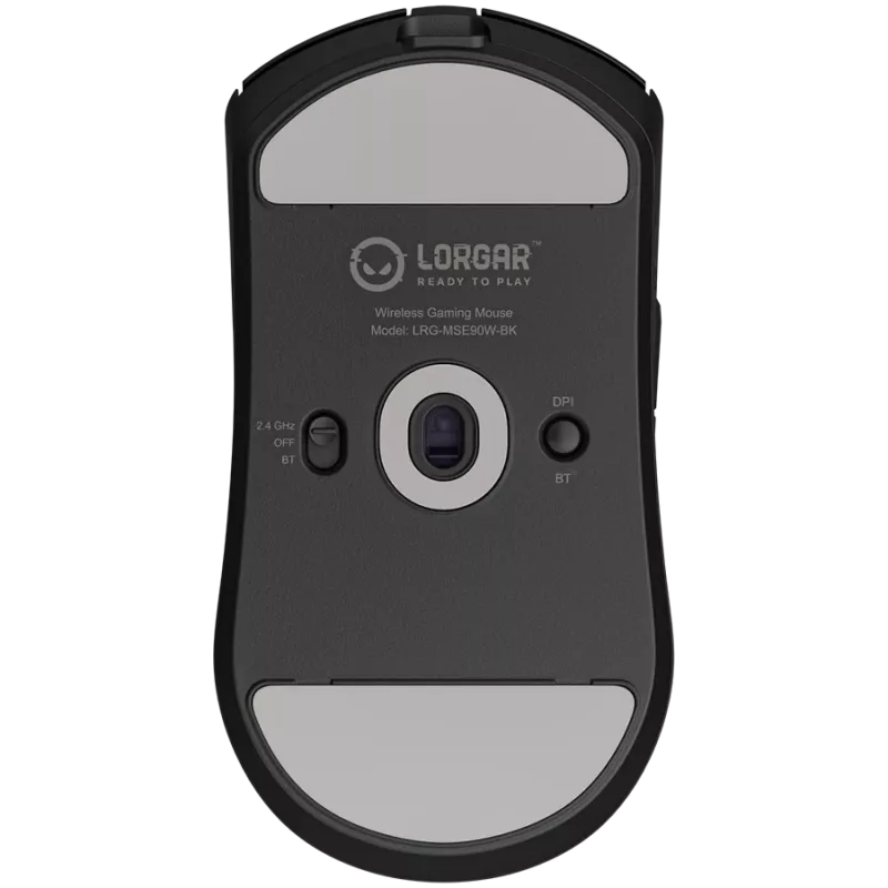 LORGAR MSE90W, lega di magnesio mouse da gaming wireless Elite, nero