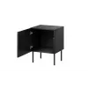 Set comodini 2 pz. Cama Meble ISLA 44,5×40×59 cm nero opaco MDF/truciolare